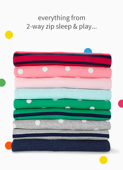 everything from colorful sleep & play...