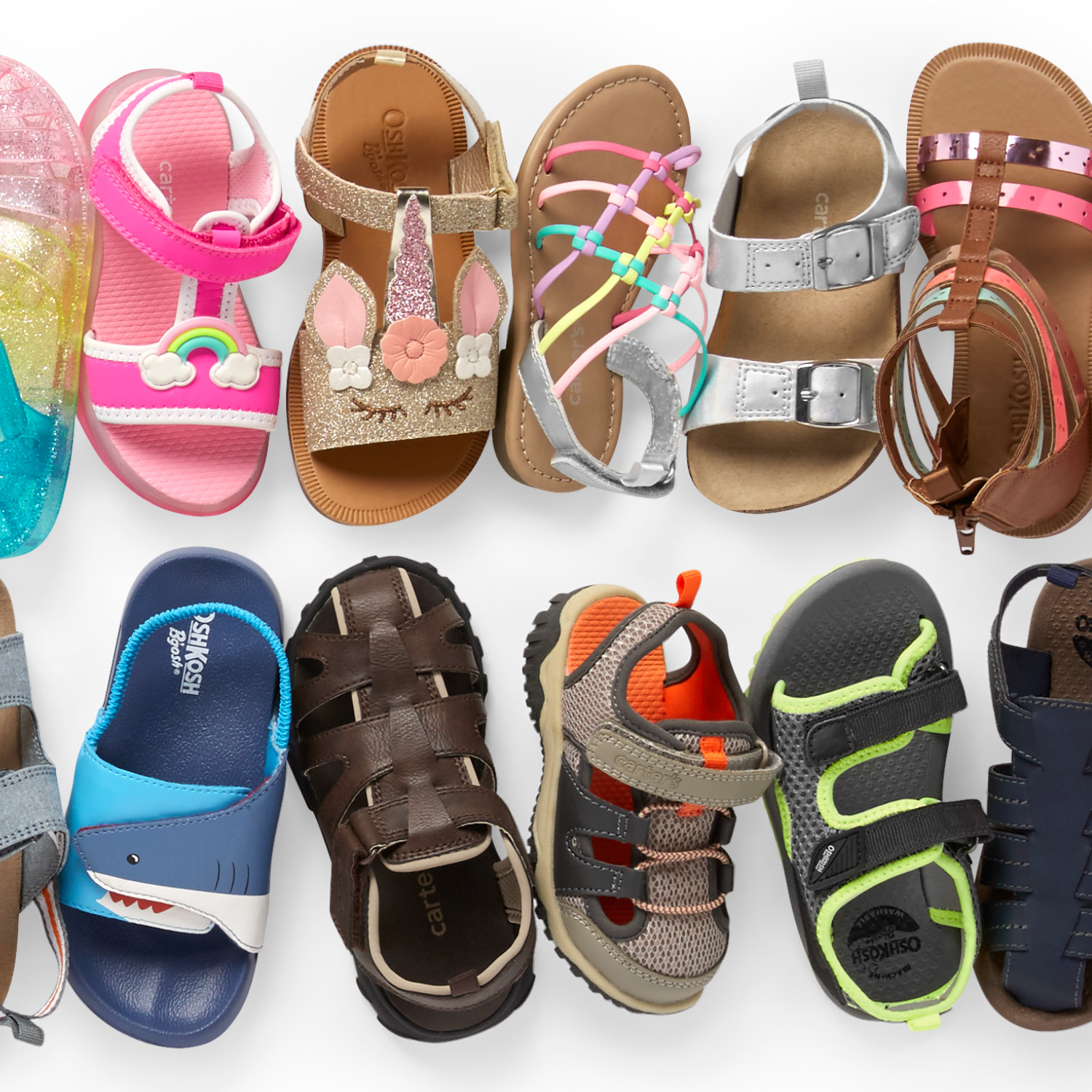 Carters Girls Strappy Sandals Crib Shoe