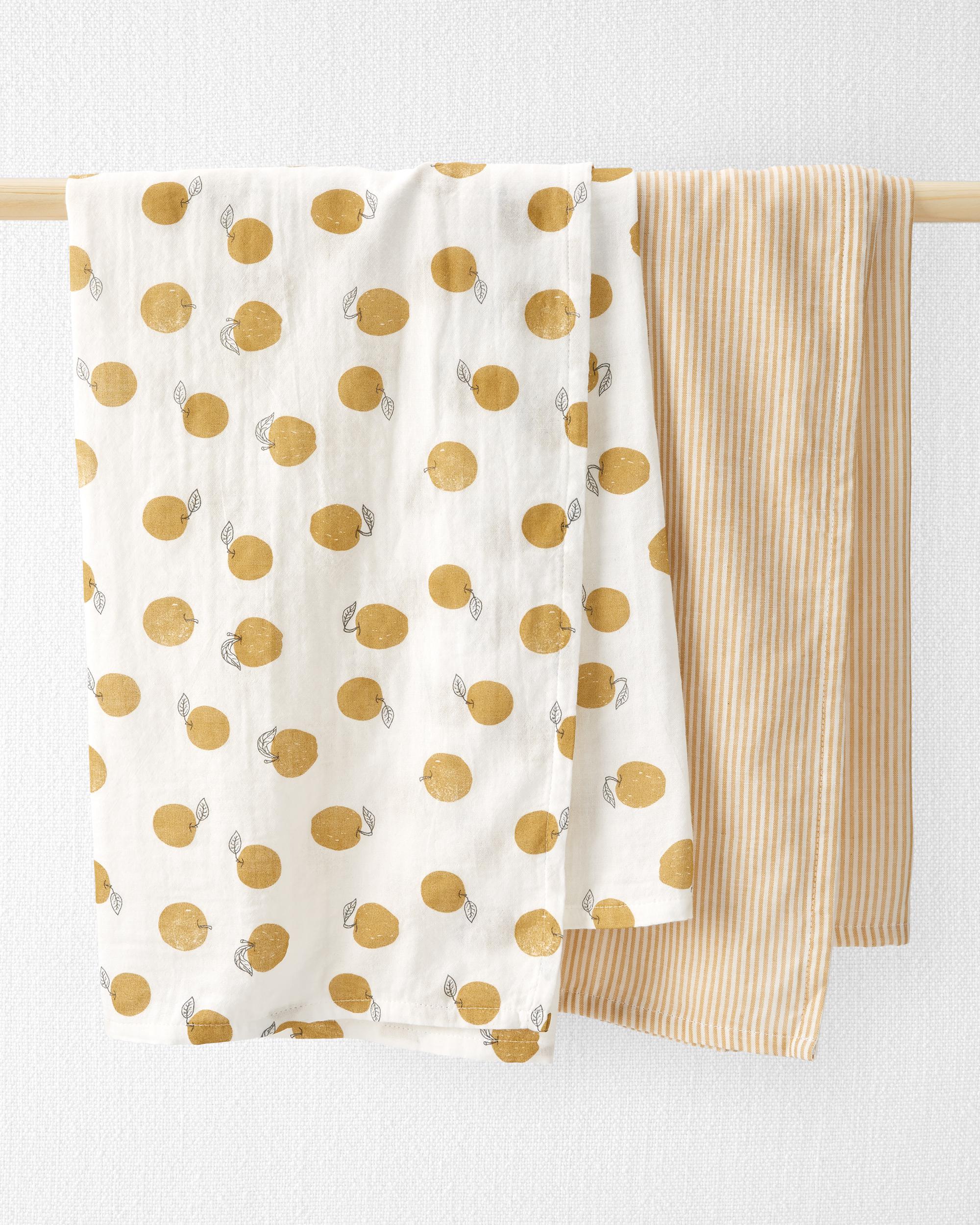 Golden Orchard 2Pack Cotton Muslin Swaddle Blankets