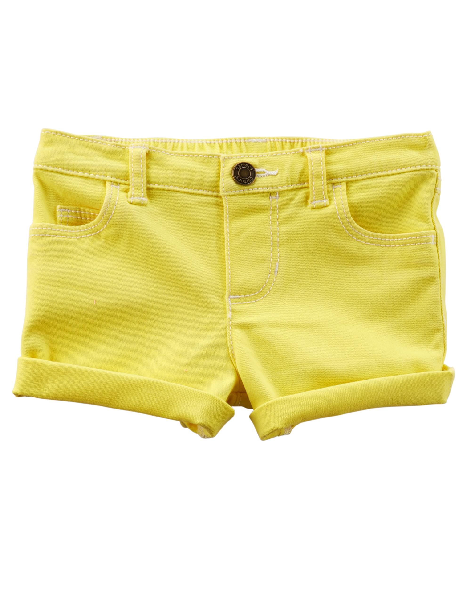 Carters Baby Boys Yellow Cotton Dock Shorts 24m