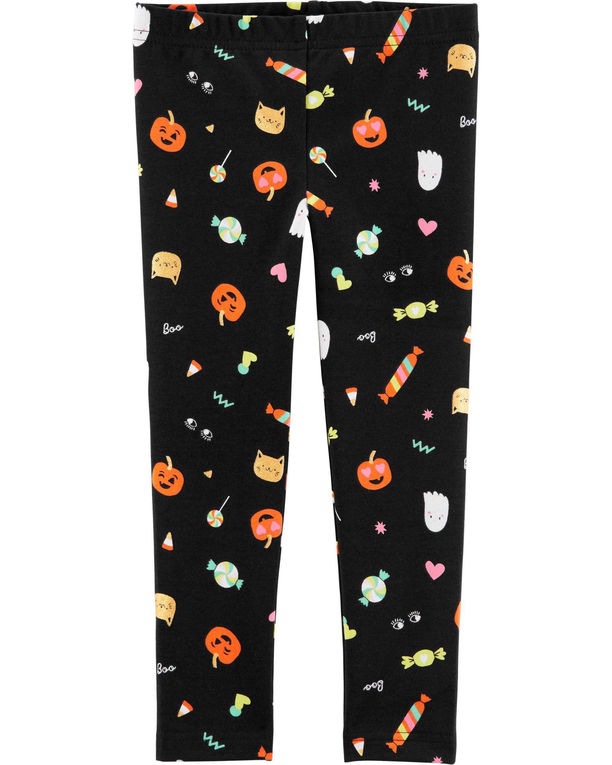 Happy Ghost Black Halloween Baby Shirt Leggings 4 Preemie and Newborn Sizes
