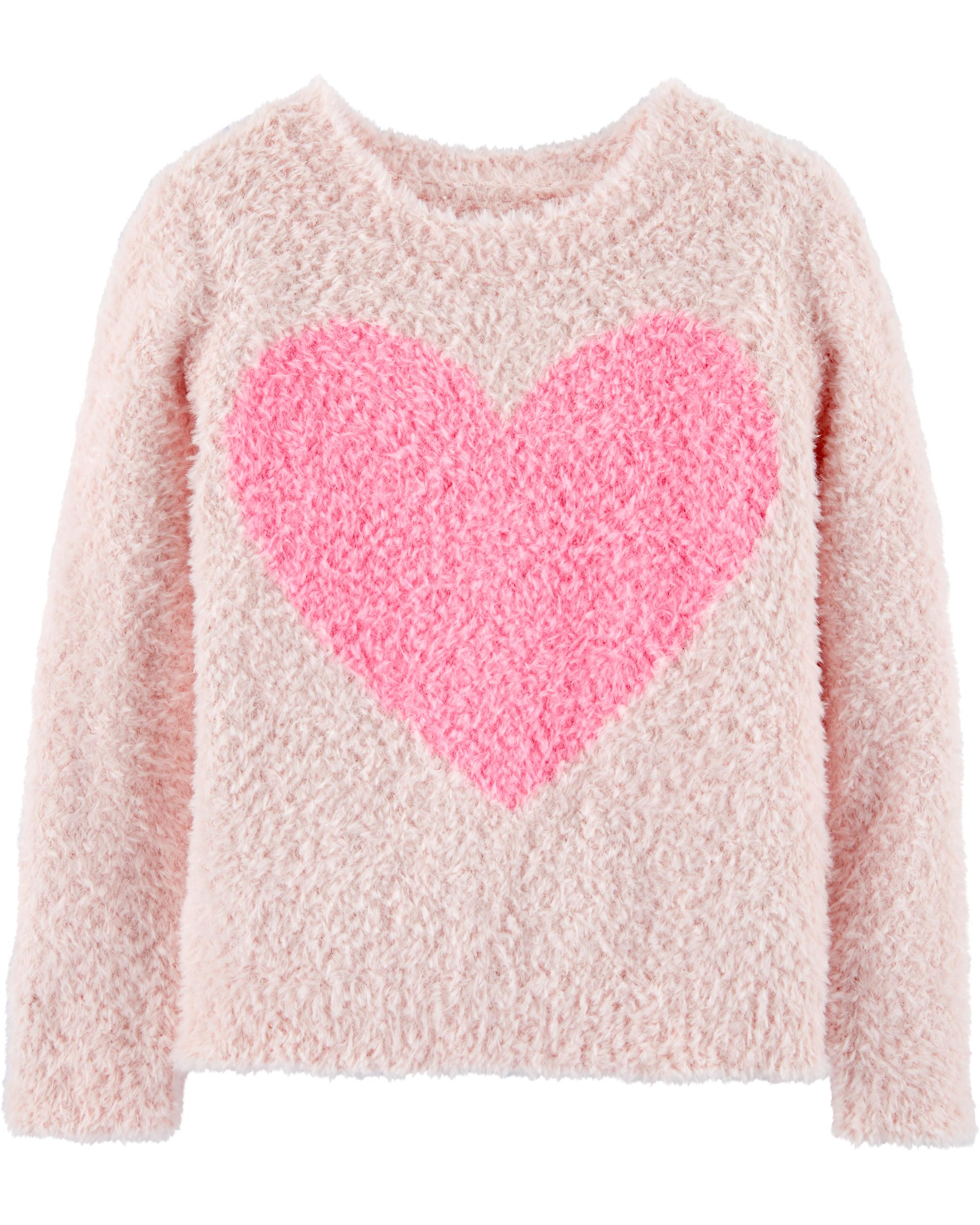Fuzzy Heart Sweater | carters.com