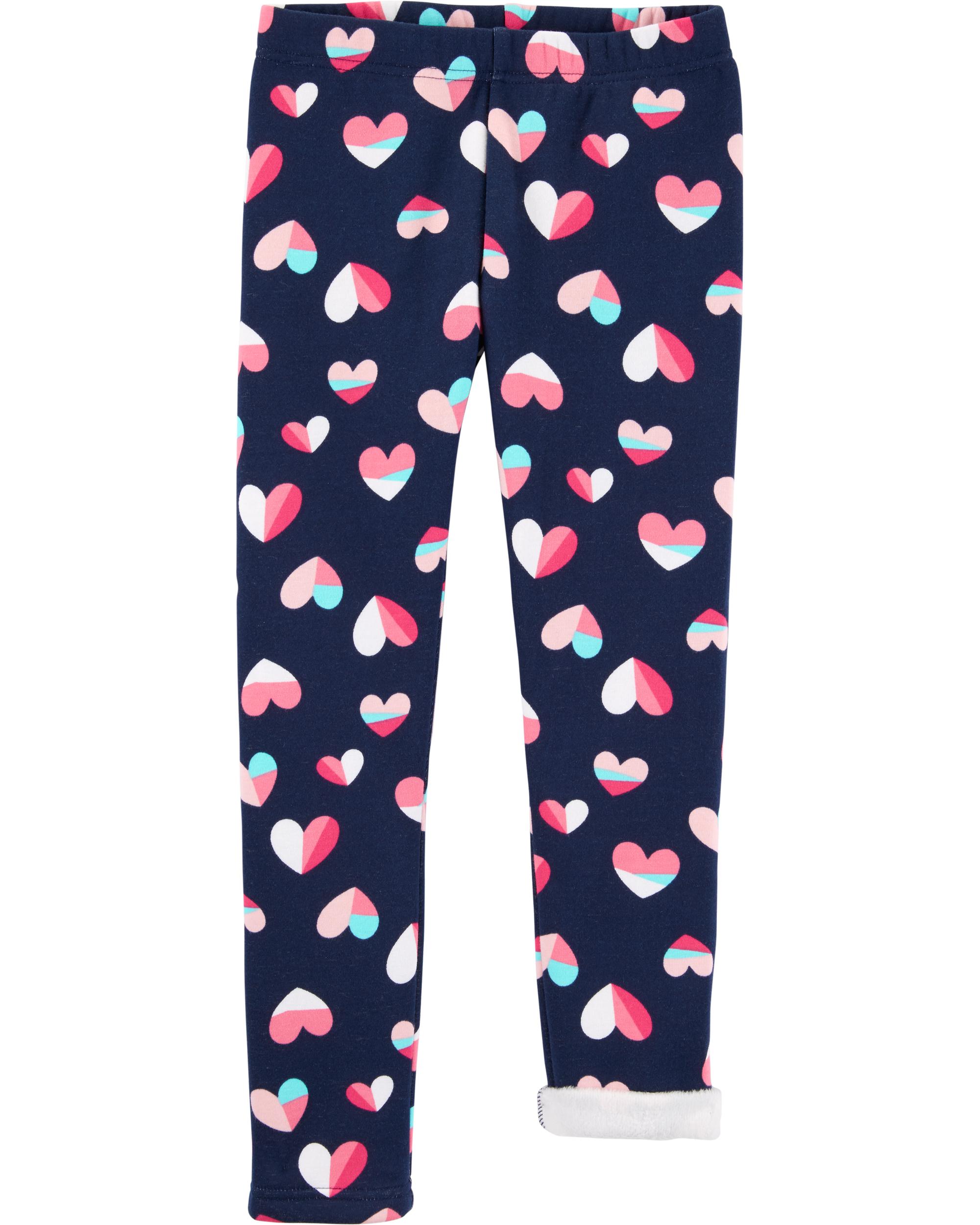 Heart Cozy FleeceLined Leggings