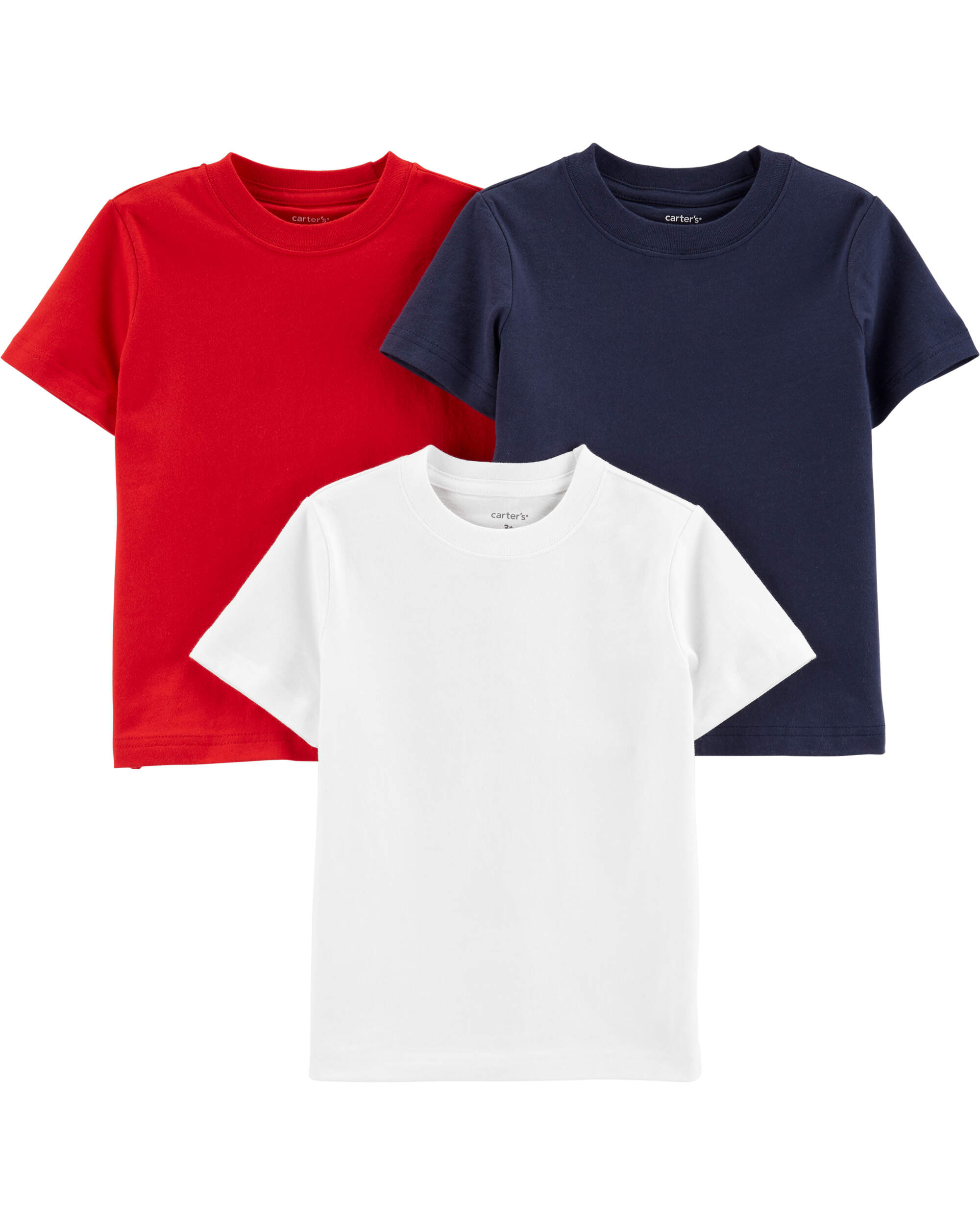 Toddler Red/White/Navy 3-Pack Jersey Tees | carters.com