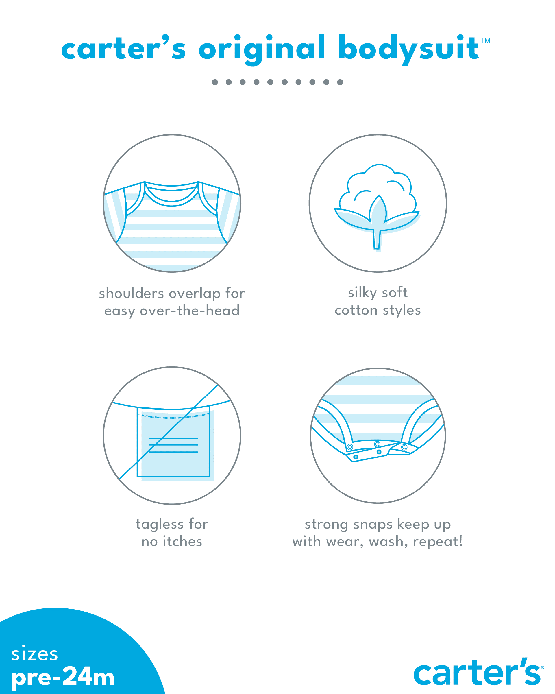 Baby Striped Hooded Bodysuit Carter's Carter's