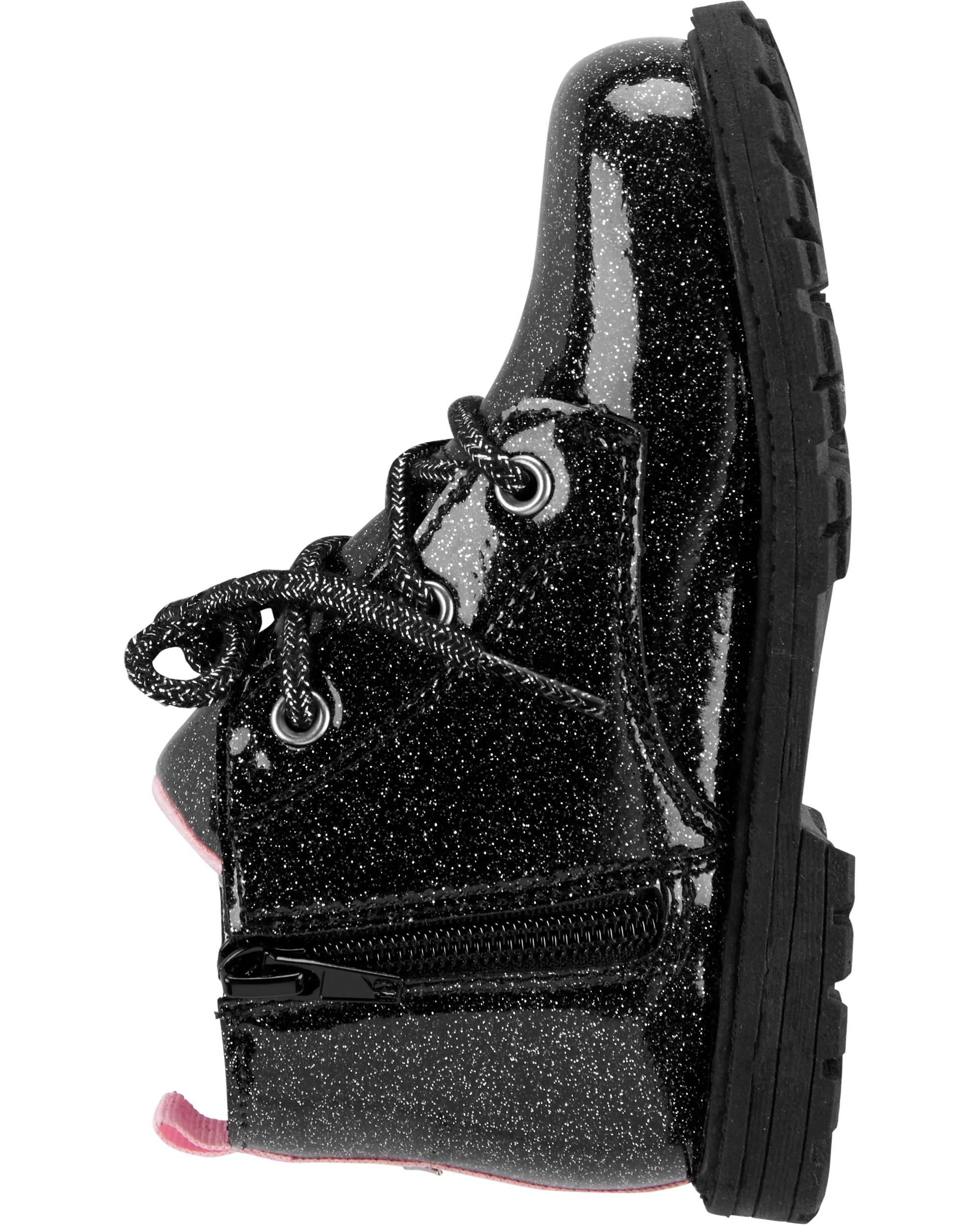 OshKosh Black Glitter Combat Boots