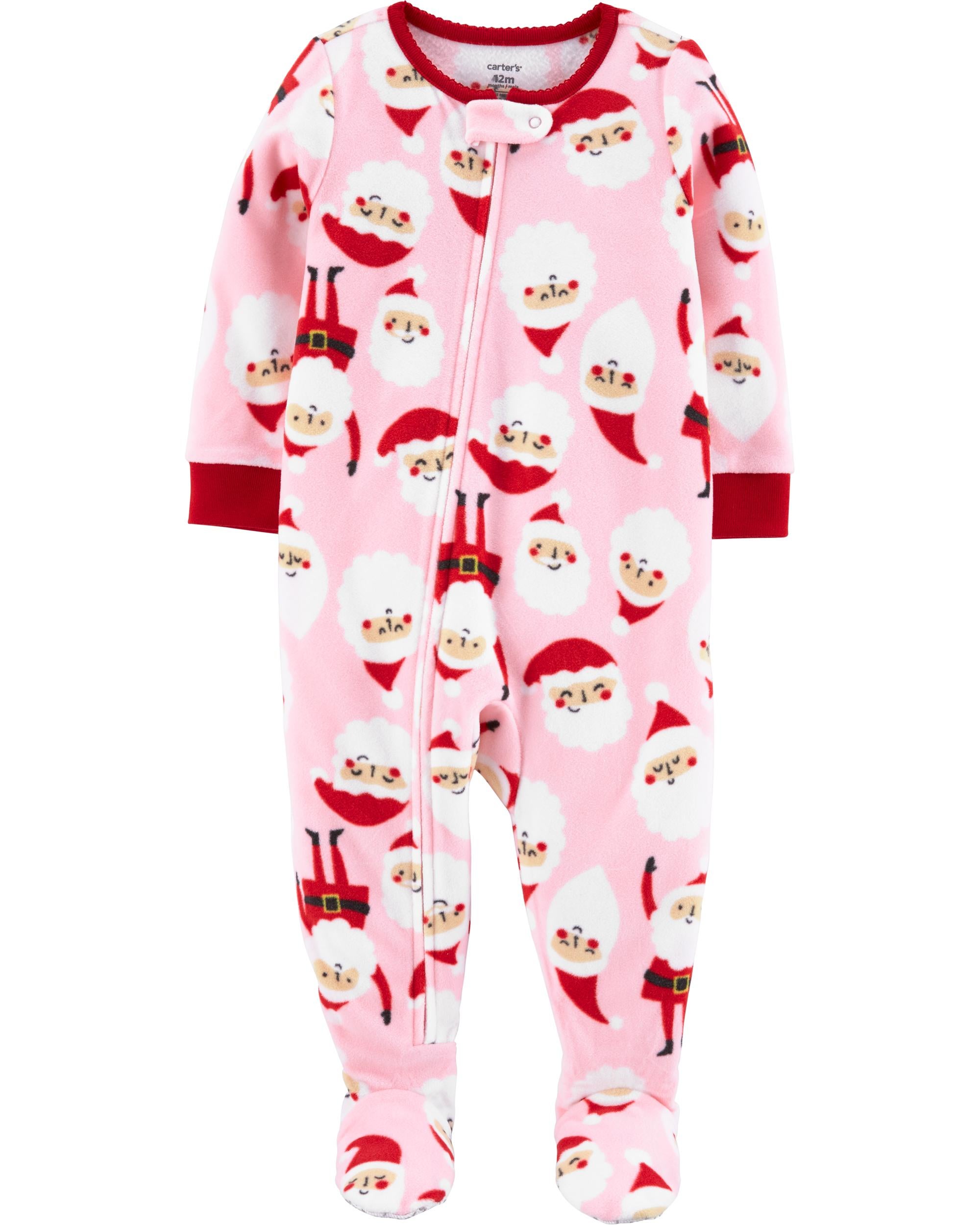 Carter/'s Baby Girls 1-Piece Footed Fleece Pajamas