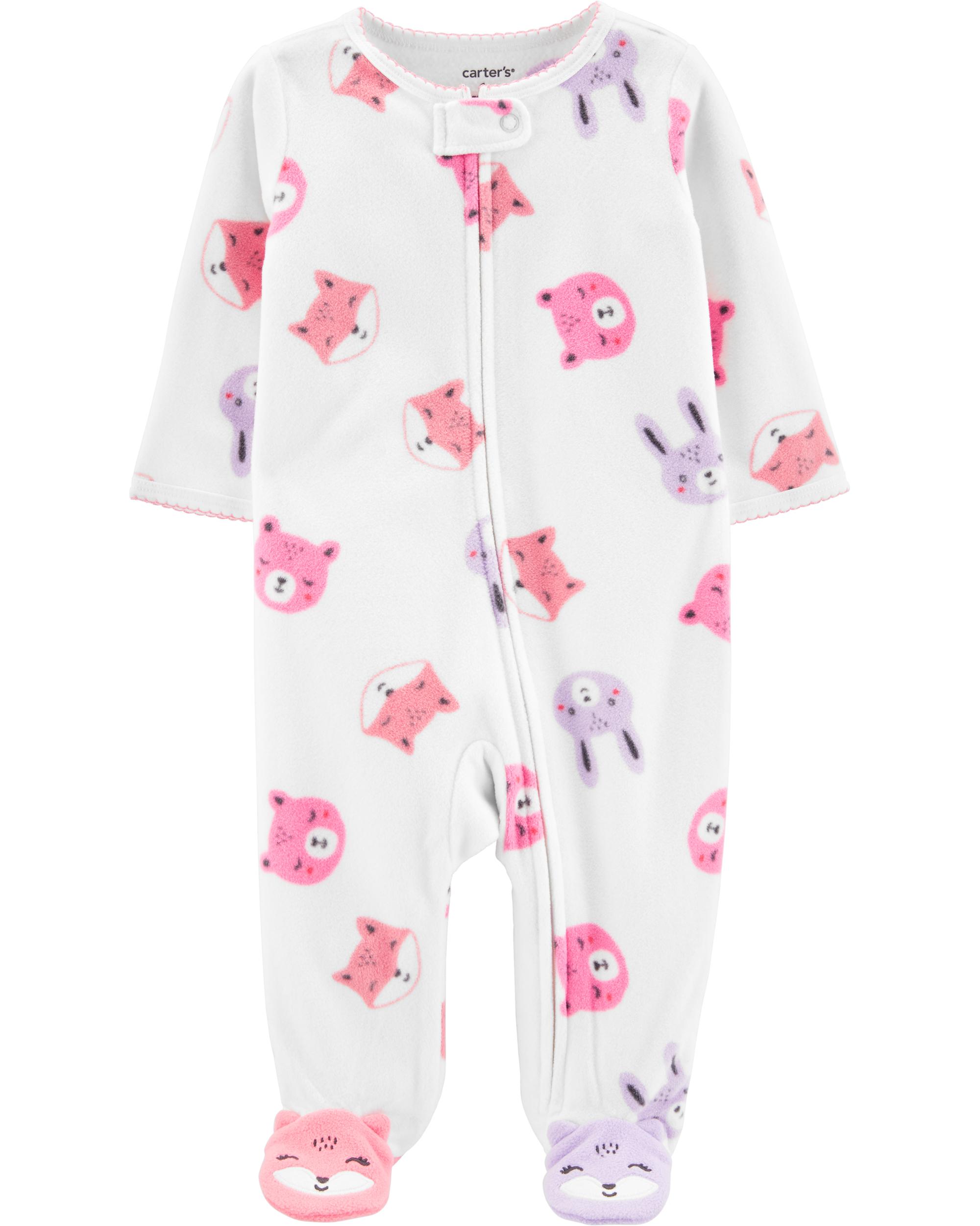 Woodland Creatures Fleece ZipUp Sleep & Play