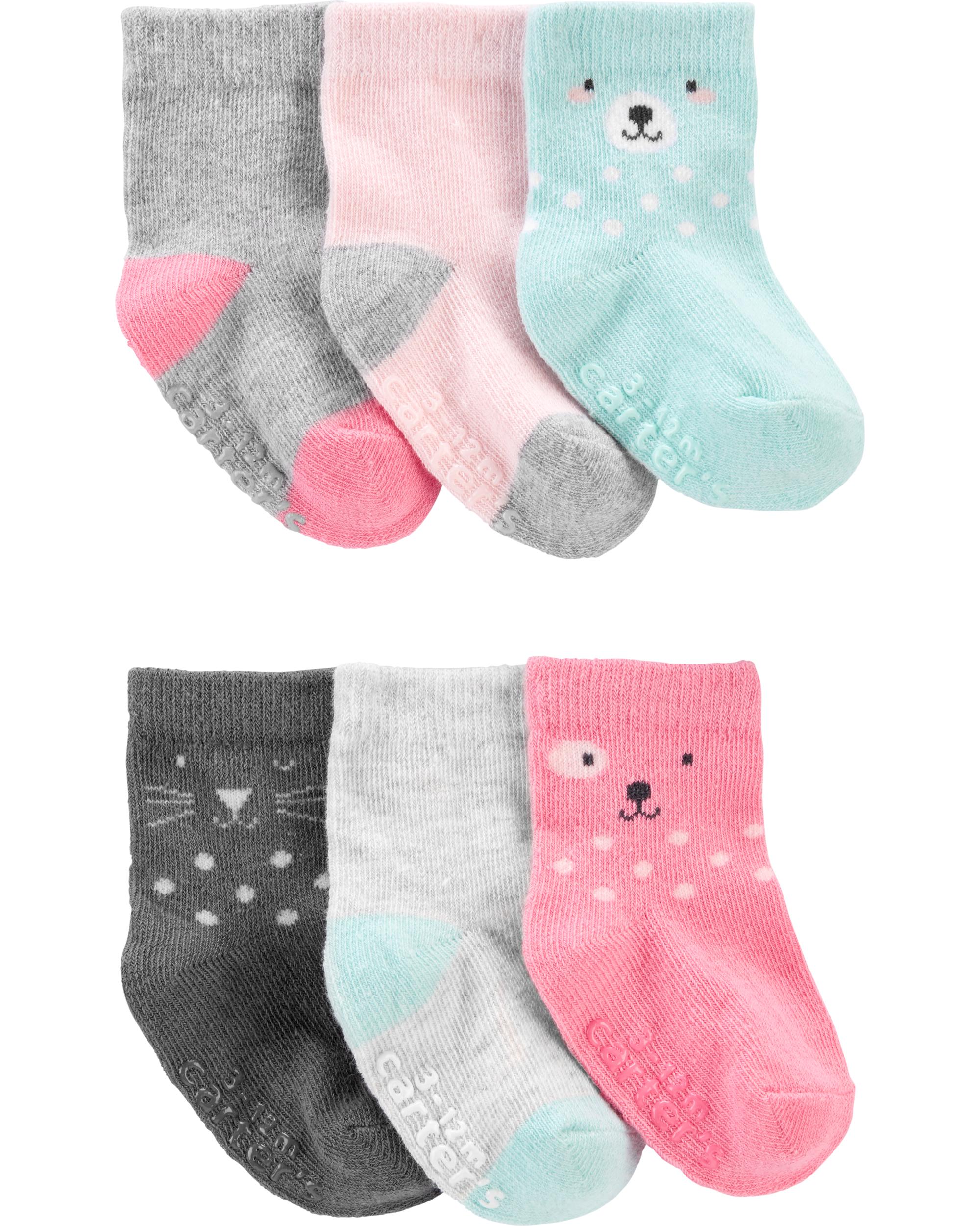 Multi Baby 6Pack Crew Socks