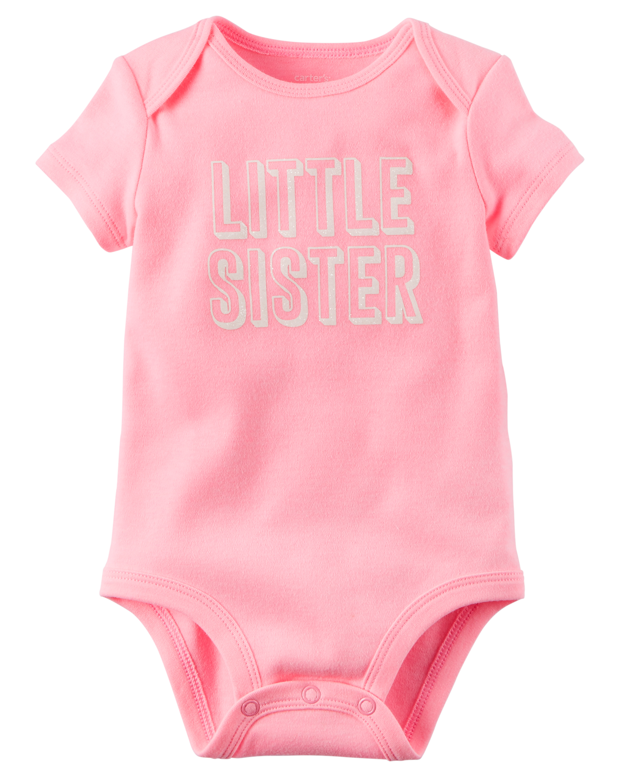 NEW Carter/'s Best Little Sister Pink Bodysuit Newborn 3m 6m 9m 12m Glitter Heart