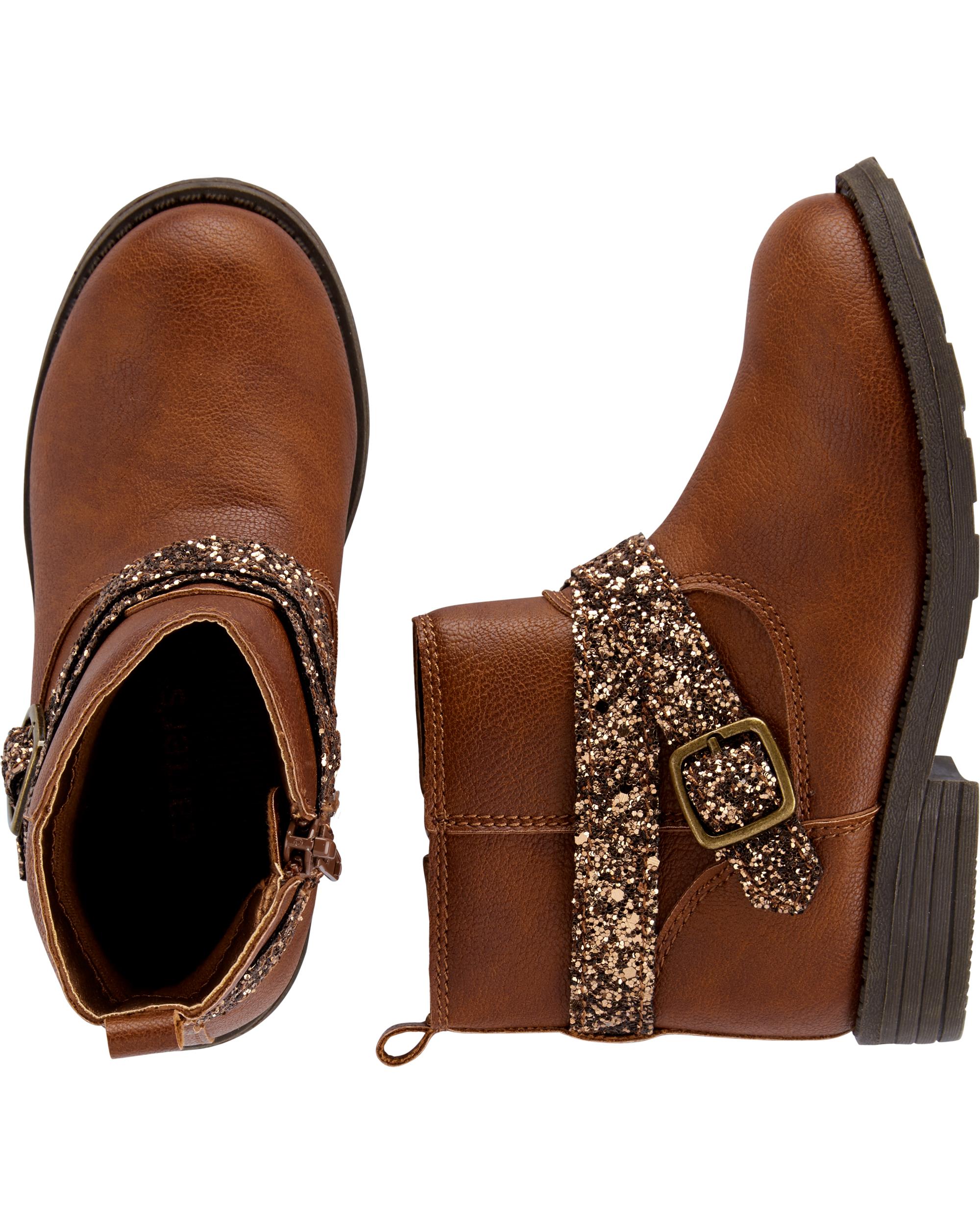 Carter's Glitter Buckle Boots