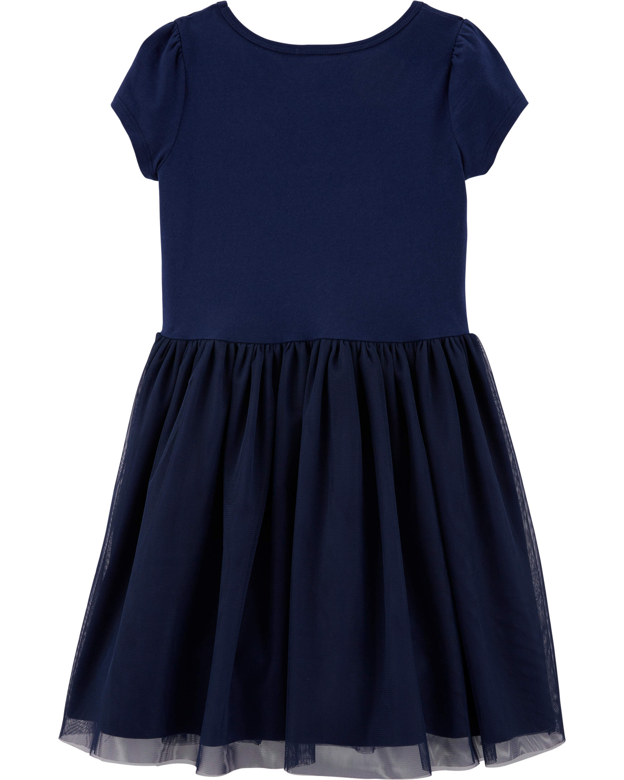 Navy Kid Tutu Jersey Dress