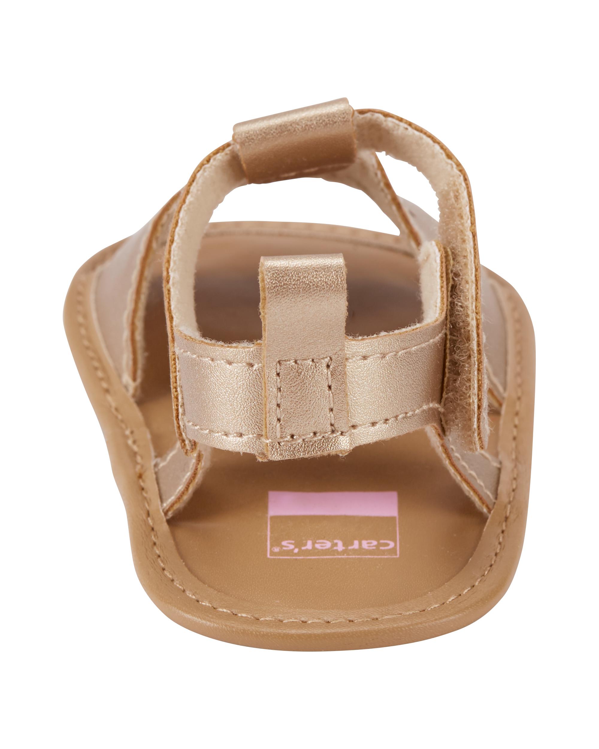 Gold Baby Carter's Sandal Baby Shoes