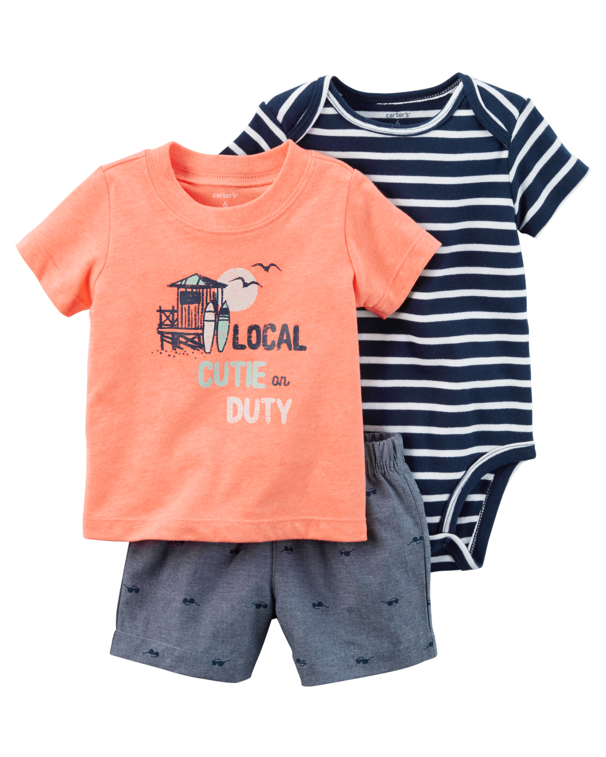 Carters Baby Boys 3-Piece Little Short Sets Carters 121H173