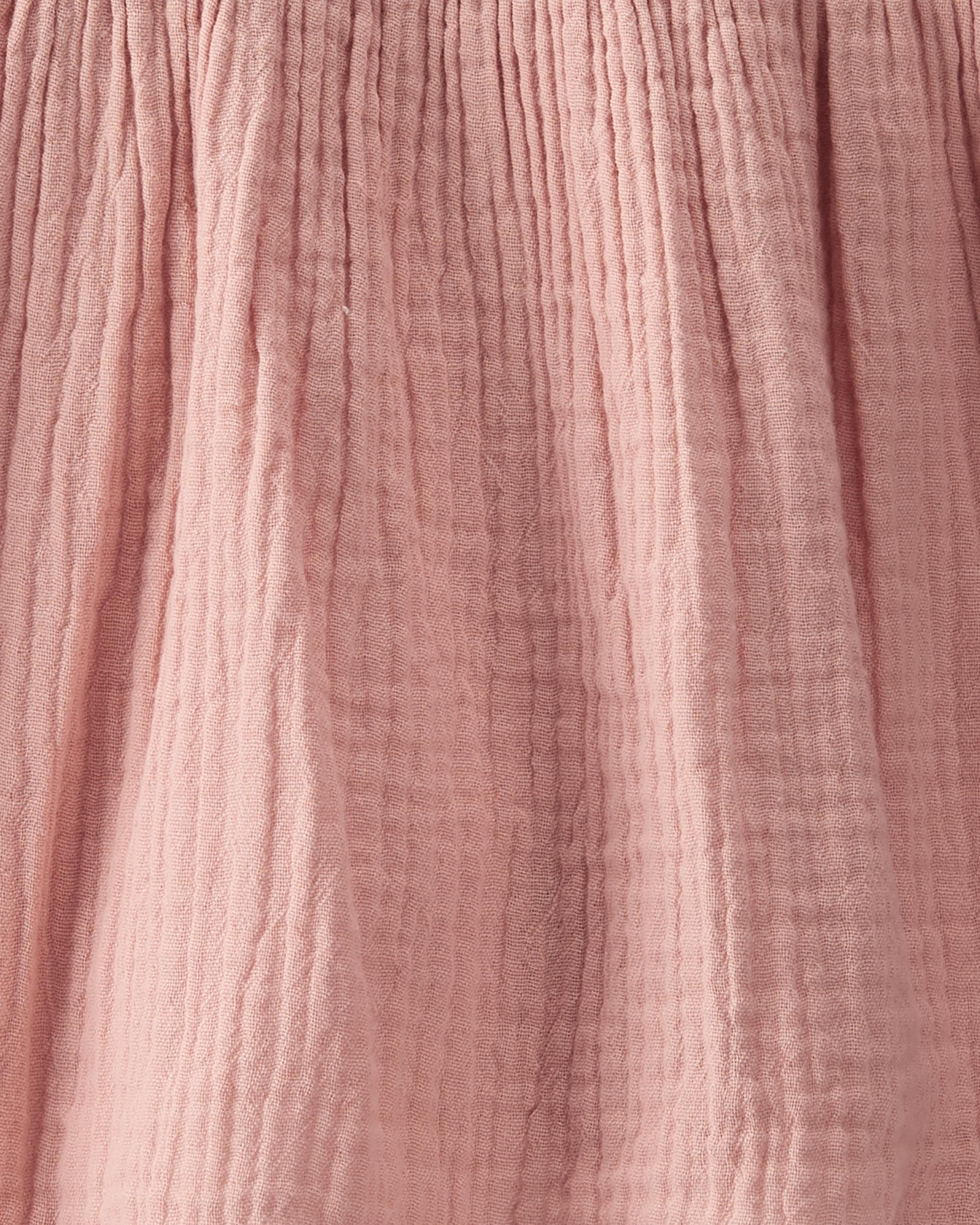 Rose Organic Cotton Gauze Dress