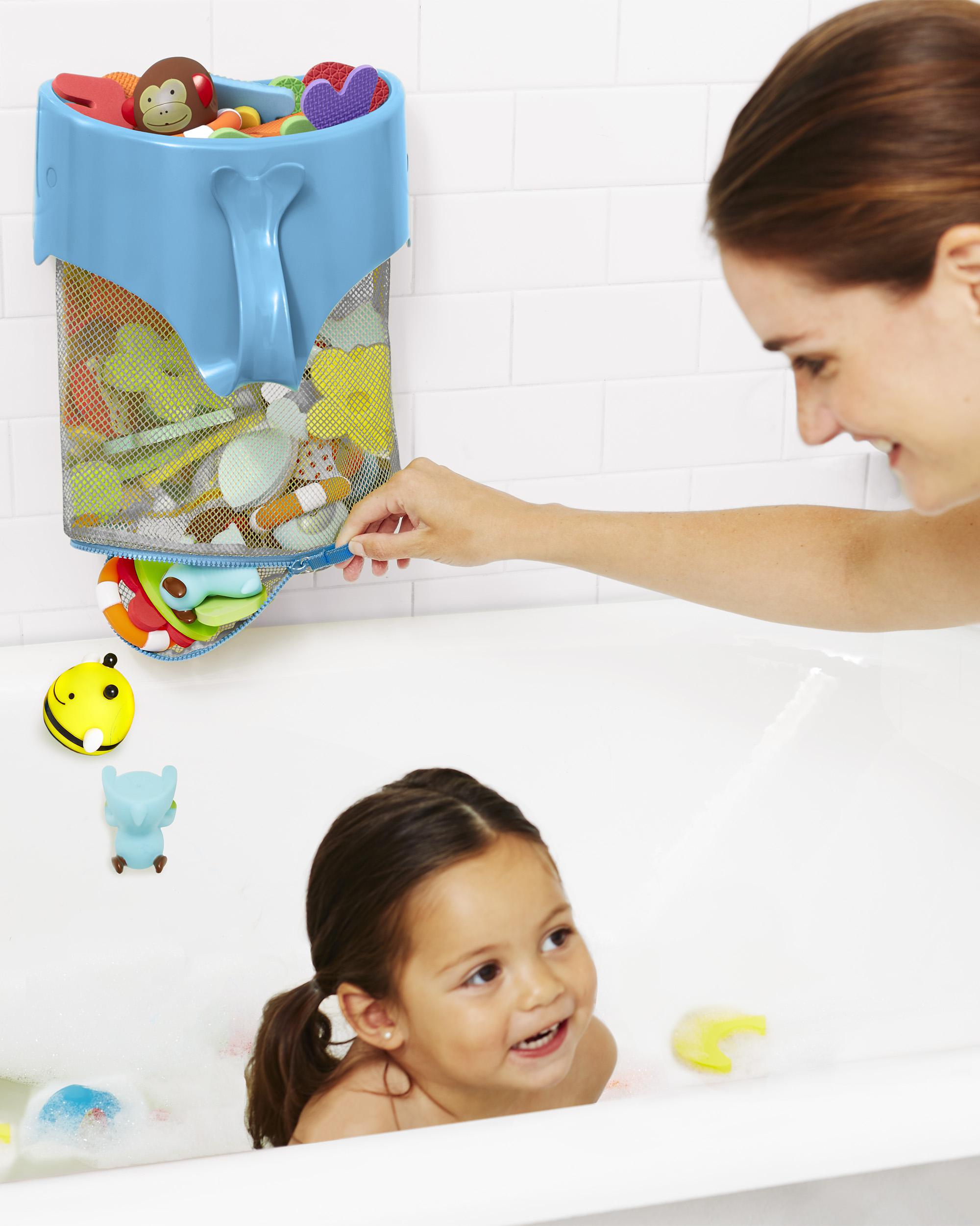 moby corner bath toy organizer