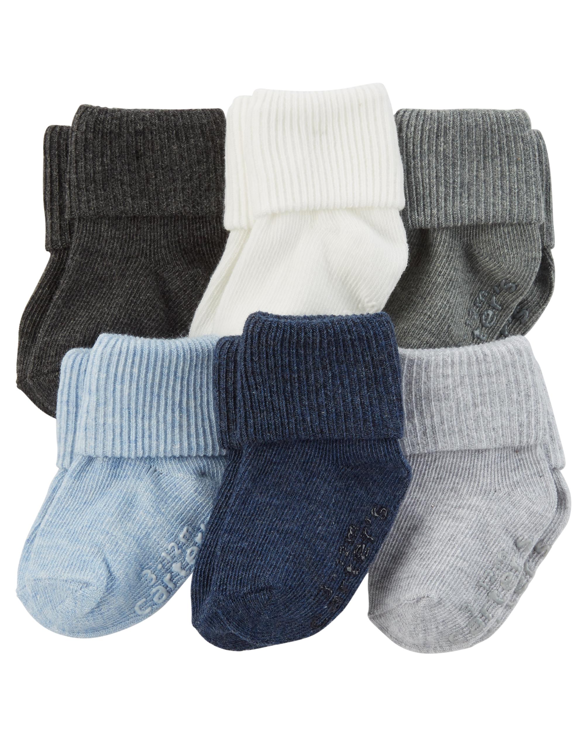6-Pack Cuff Booties | carters.com